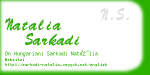 natalia sarkadi business card